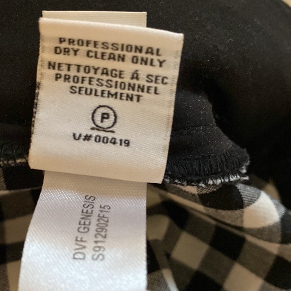 DVF size 10 windowpane check pants - Picture 7 of 7